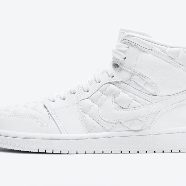 Wmns Air Jordan 1 Mid SE 'White Quilted'