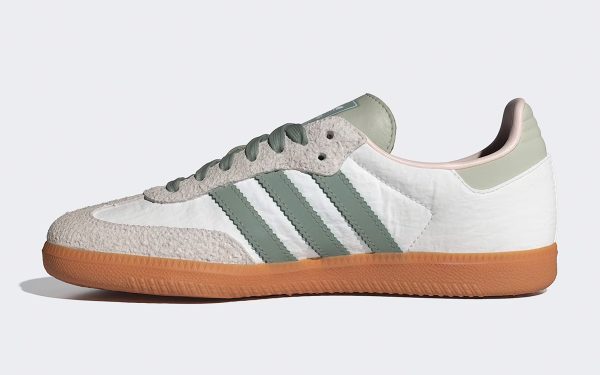 Wmns Adidas Samba OG 'White Silver Green'