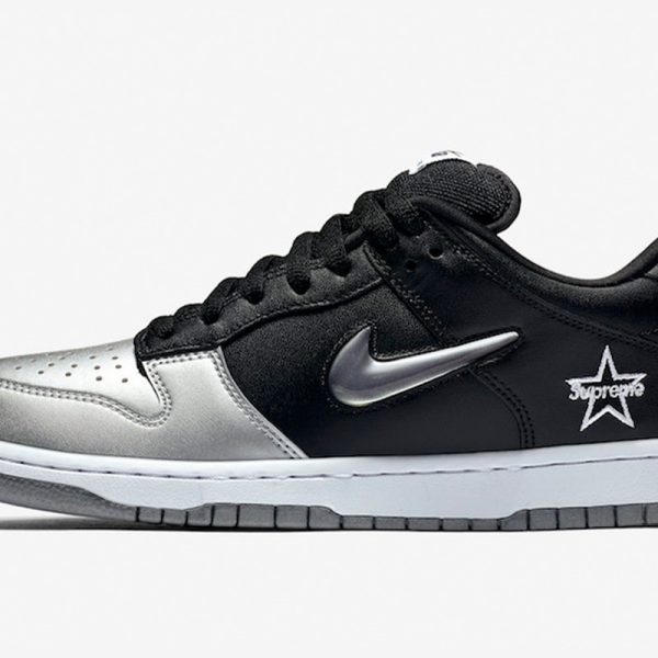 Supreme x Nike Dunk SB Low QS 'Metallic Silver'