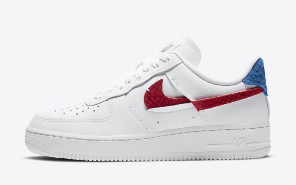 Wmns Nike Air Force 1 LXX 'Snakeskin - University Red Royal'