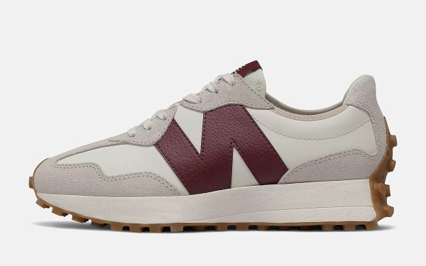 Wmns New Balance 327 'White Dark Red'